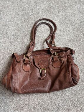 Women's Brown Leather Claudio Ferrici Handbag